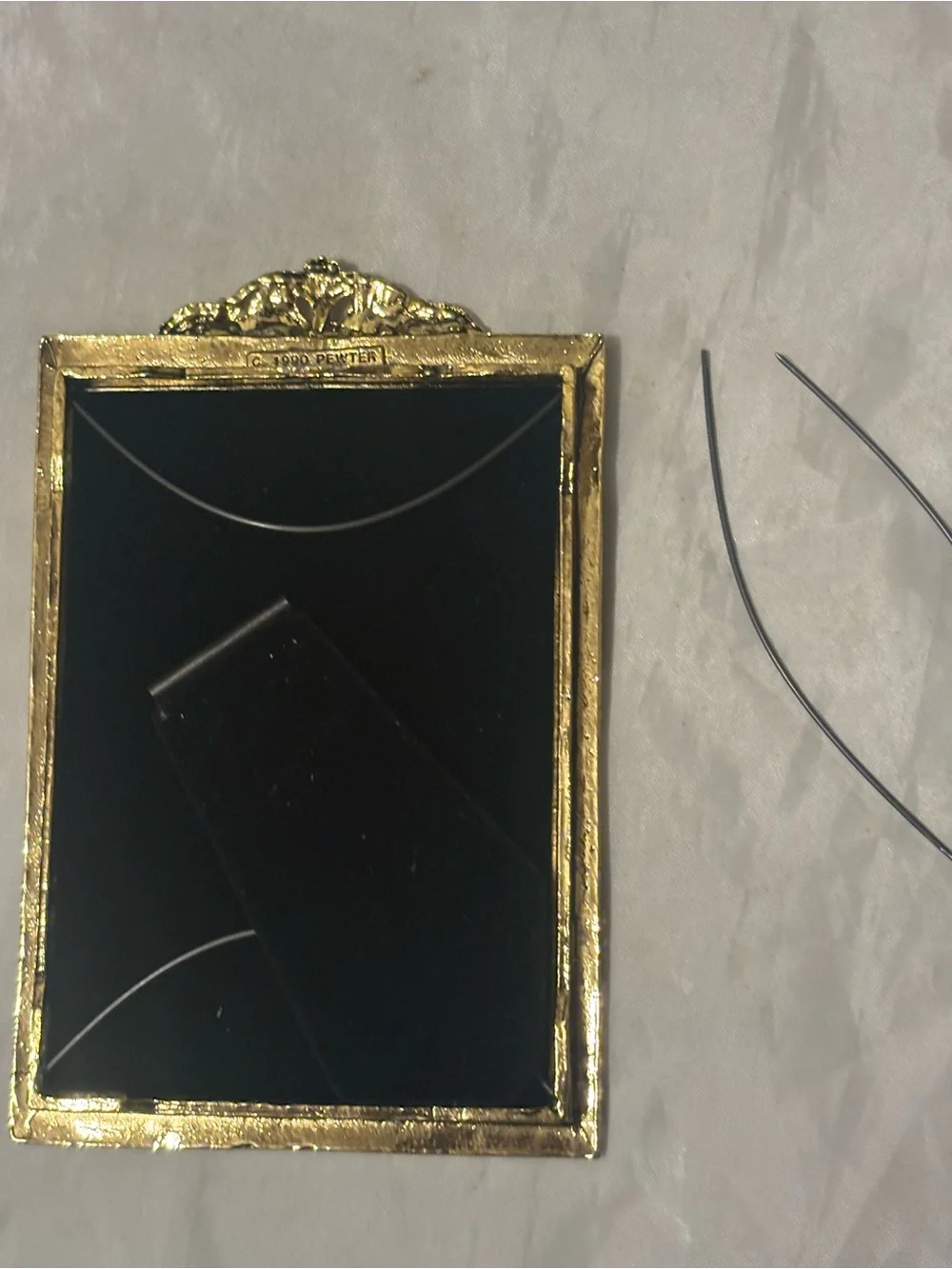 Ornate art deco style  Gold Jeweled Photo Frame